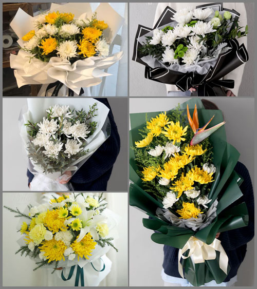 山东莱芜莱城区牛泉镇白事花束代送
